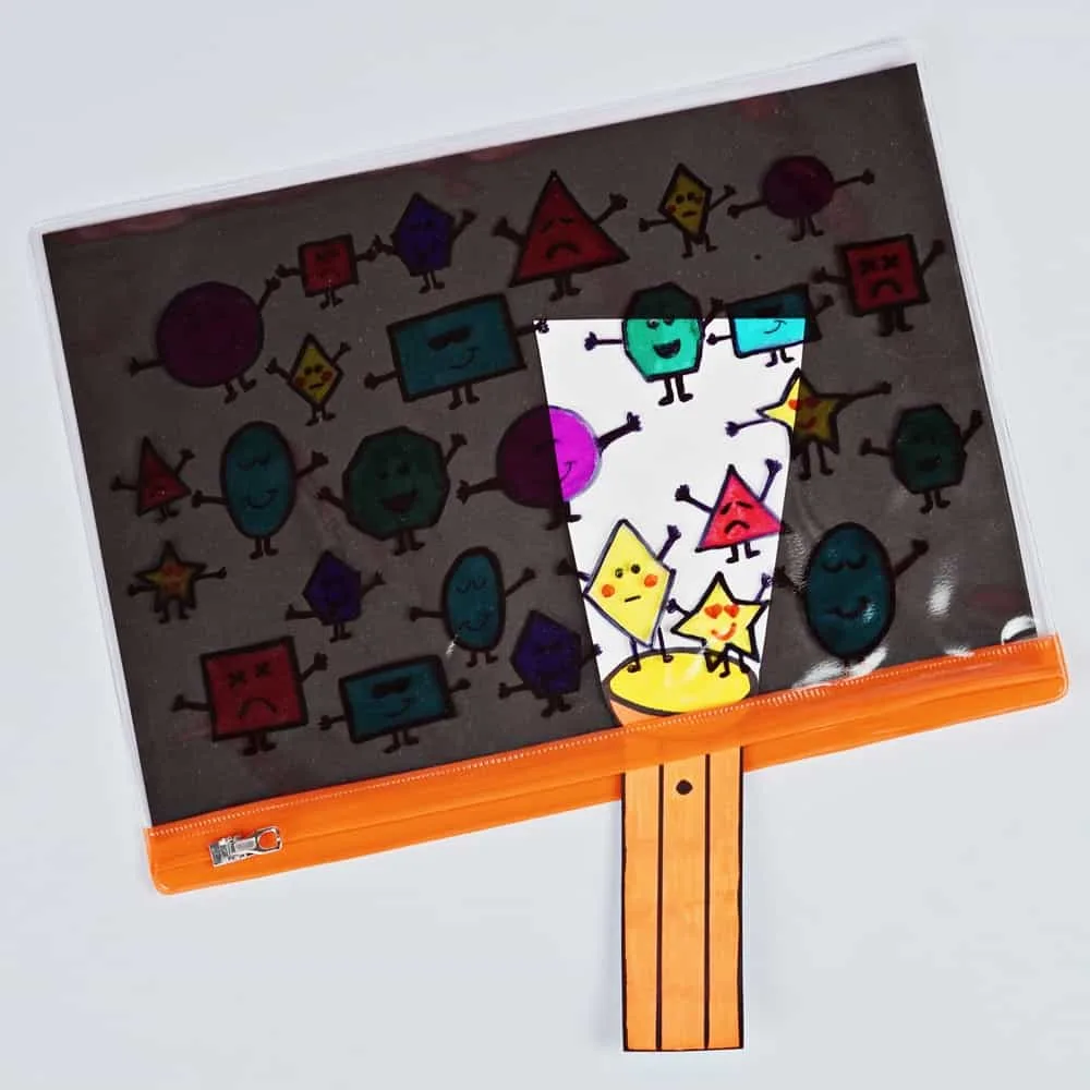 shape learning flashlight craft