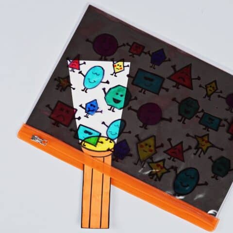 Shape Learning Flashlight Craft - Fun Preschool Craft