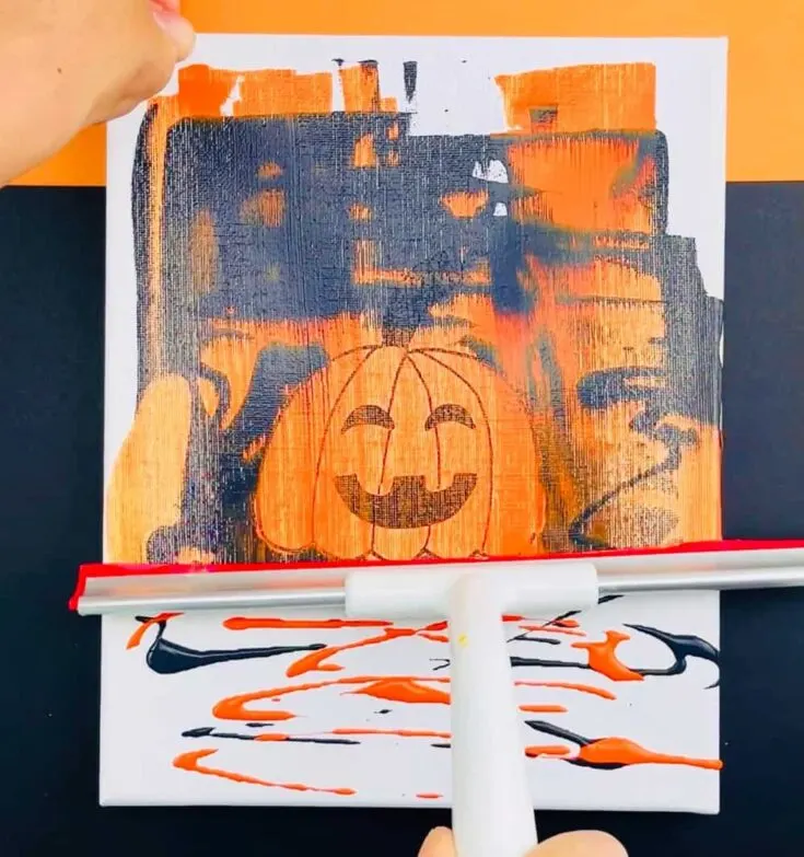 HALLOWEEN SQUEEGEE PAINT ART