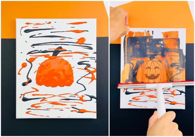 Halloween Squeegee Paint Art Magical Halloween Art for Kids!
