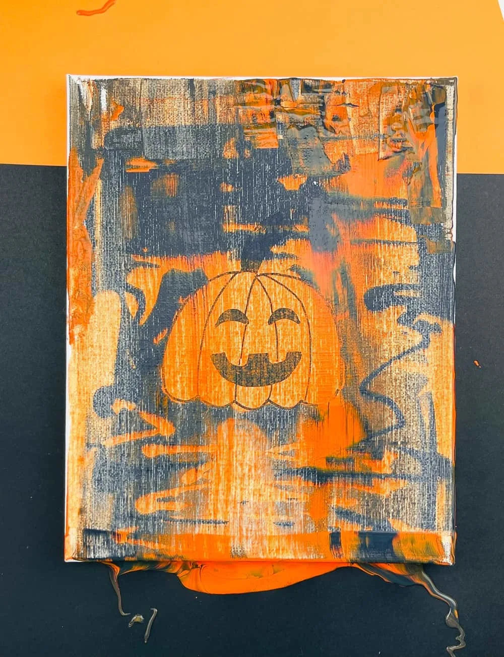 HALLOWEEN SQUEEGEE PAINT ART