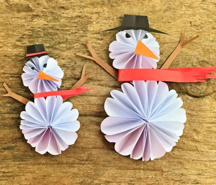 3D PAPER SNOWMAN CRAFT