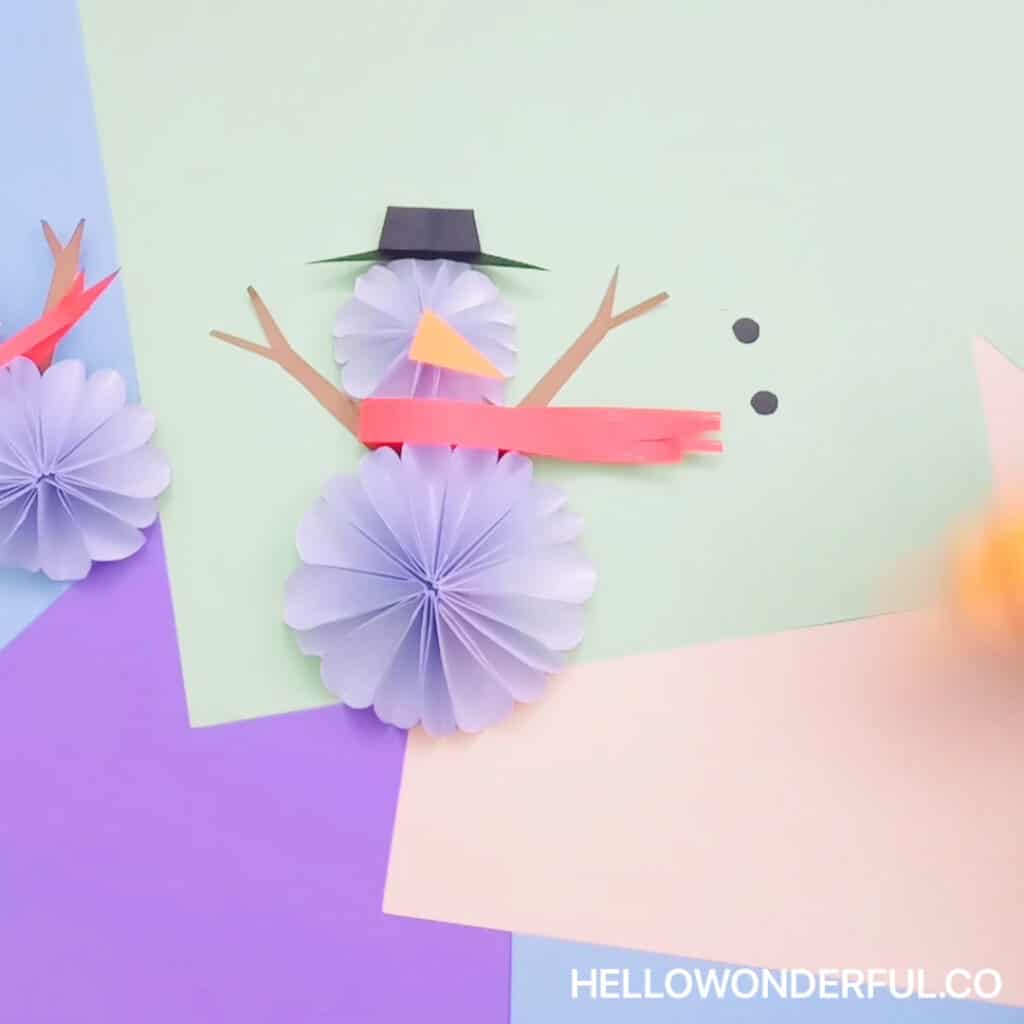 3D PAPER SNOWMAN CRAFT