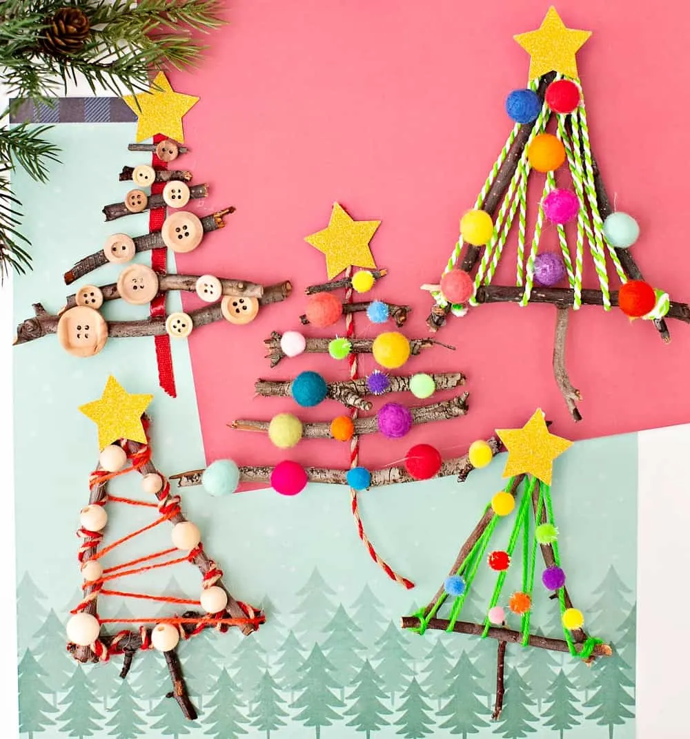 DIY Twig Christmas Tree