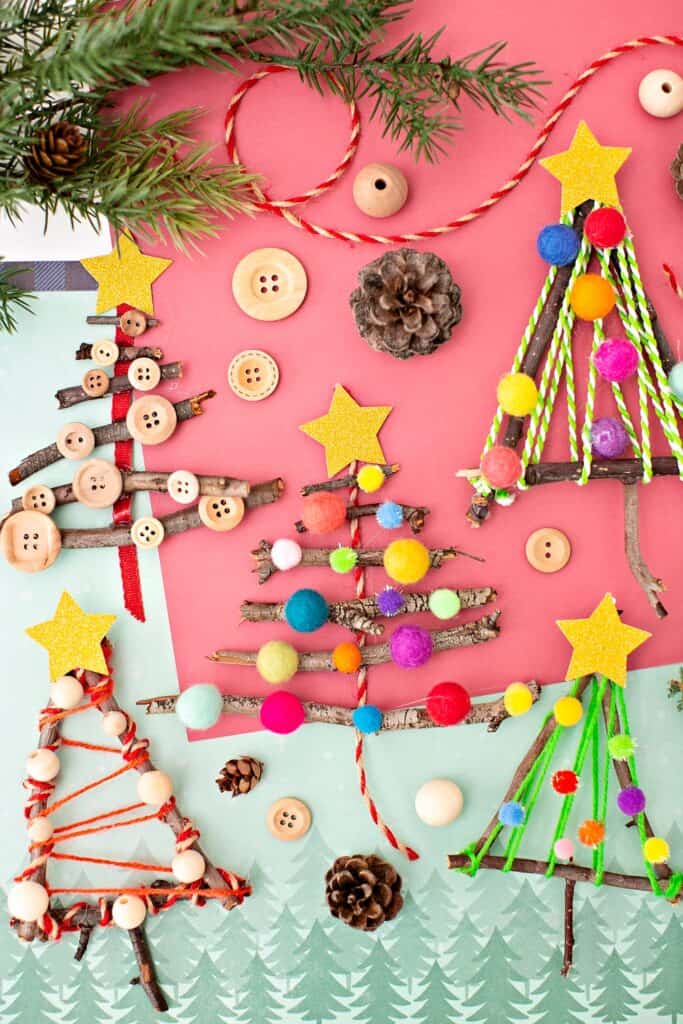 DIY Twig Christmas Tree Nature Christmas Craft