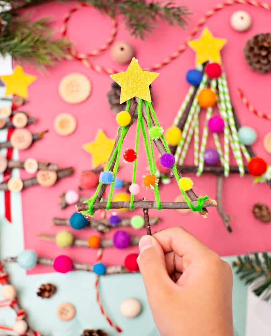 DIY Twig Christmas Tree Nature Christmas Craft