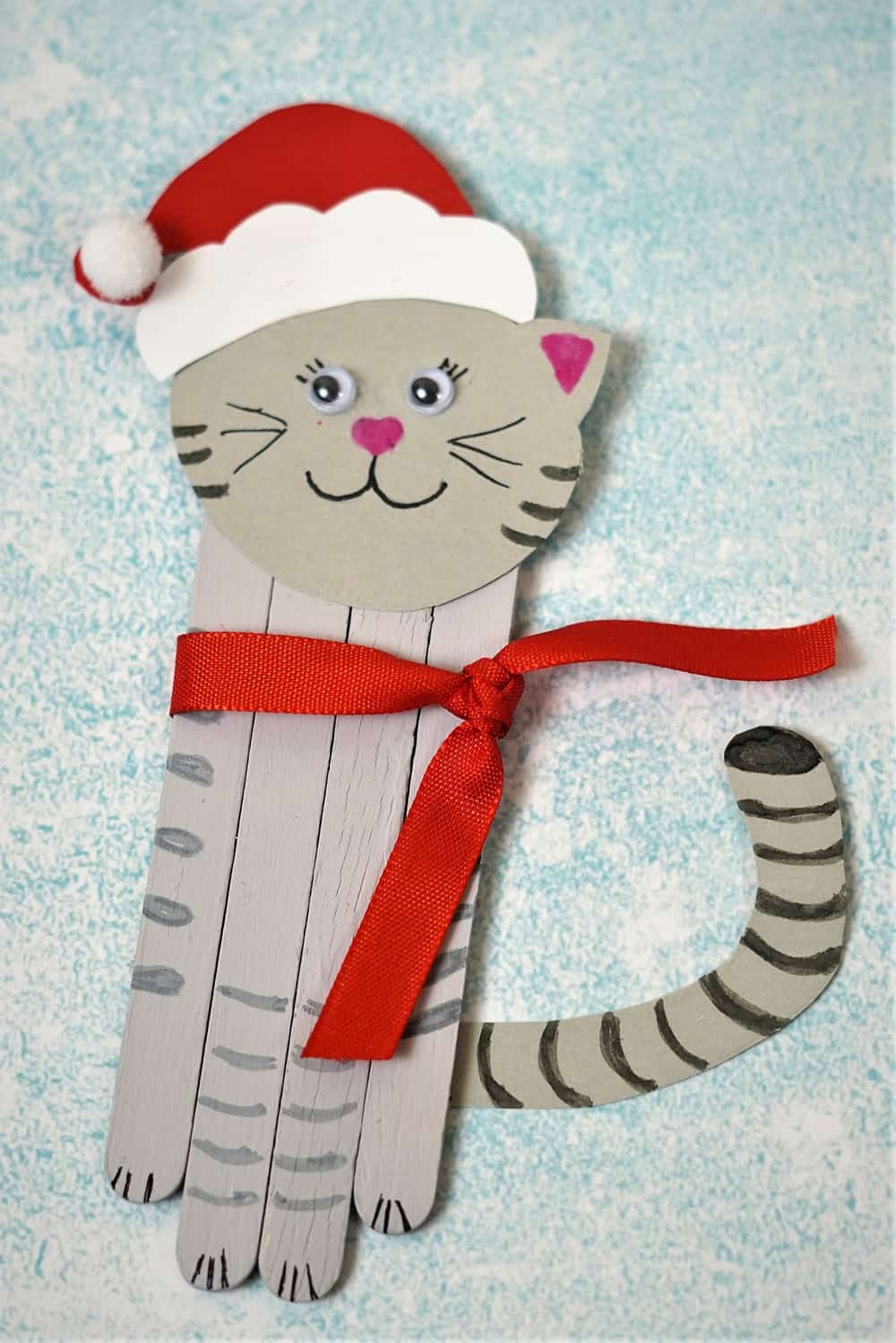 Cat Popsicle Stick Christmas Craft