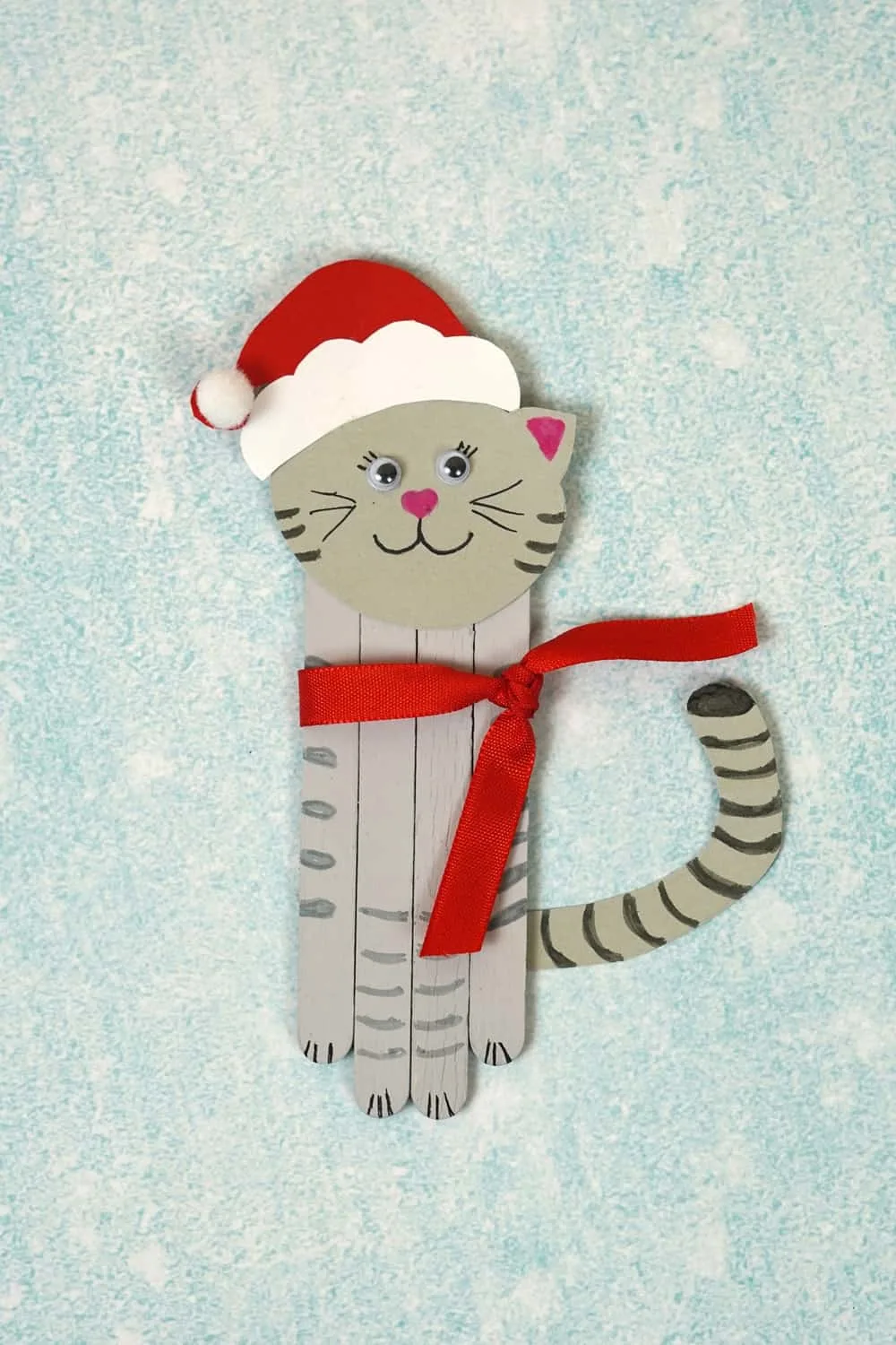 Cat Popsicle Stick Christmas Craft