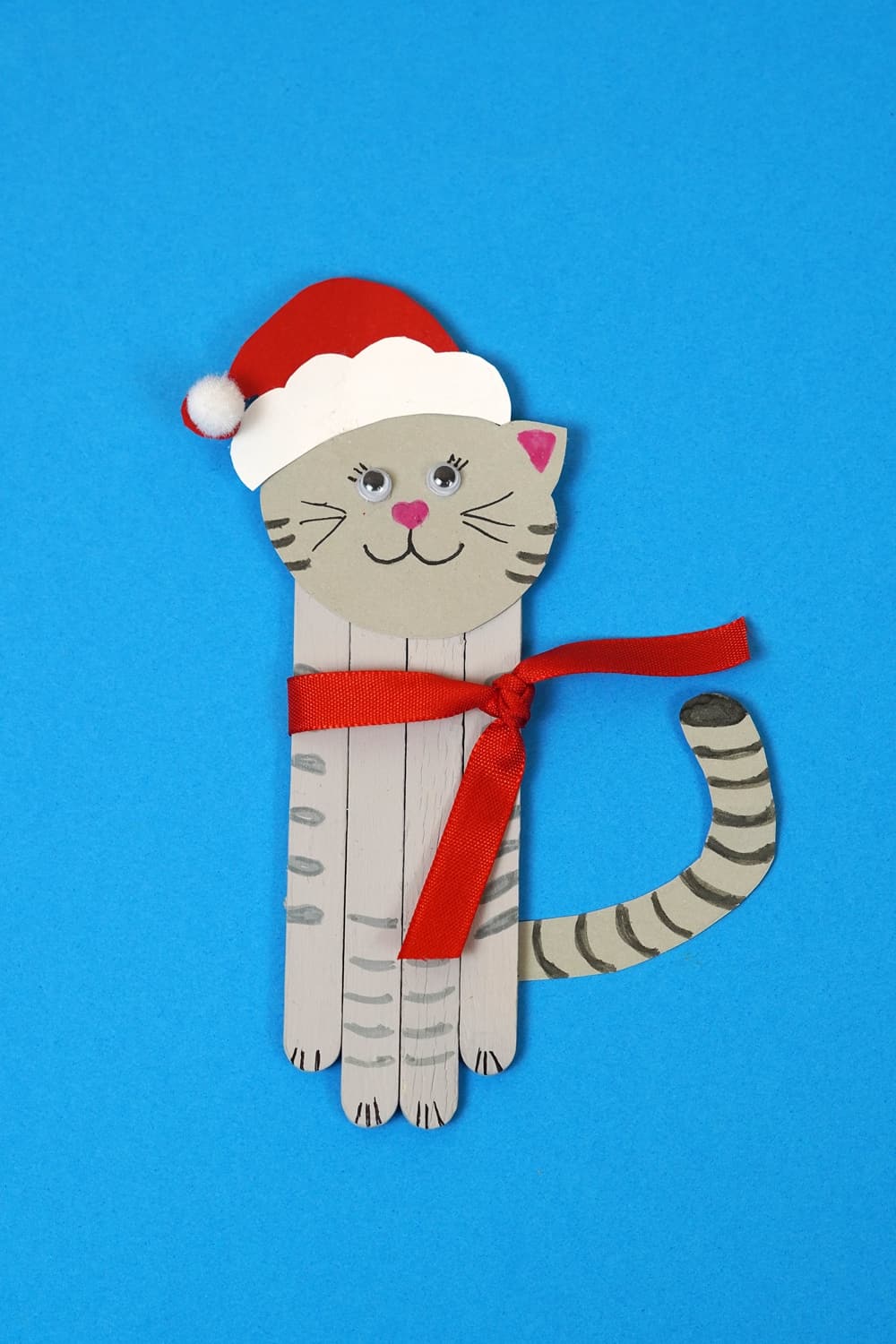 Cat Popsicle Stick Christmas Craft
