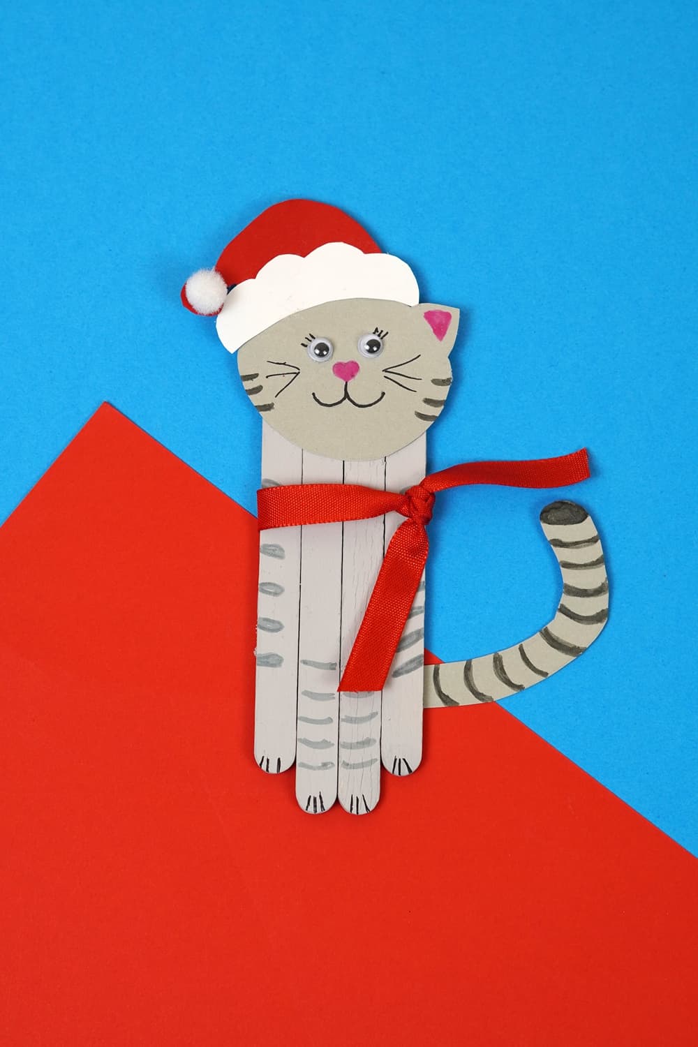 Cat Popsicle Stick Christmas Craft