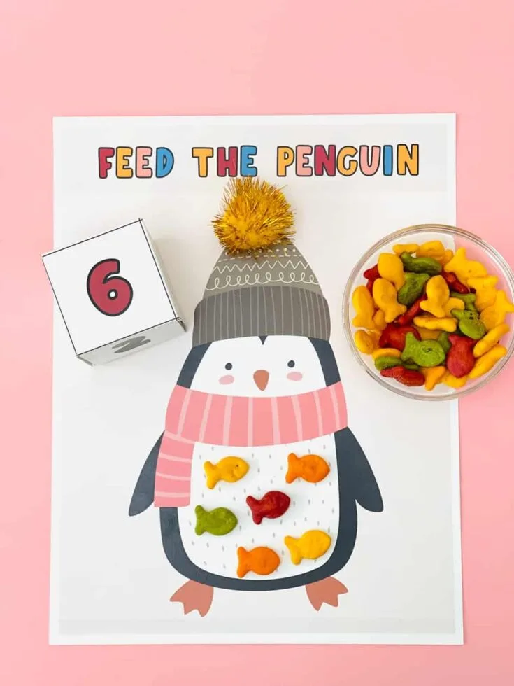 FEED THE PENGUIN WINTER ACTIVITY FOR KIDS