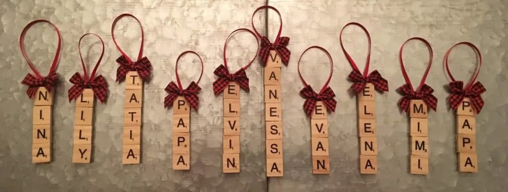 scrabble ornaments