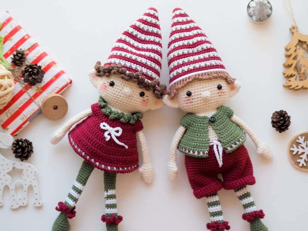 Crochet Doll Head Christmas Ornaments Handmade Crochet Ornaments Crochet Doll Christmas Ornaments