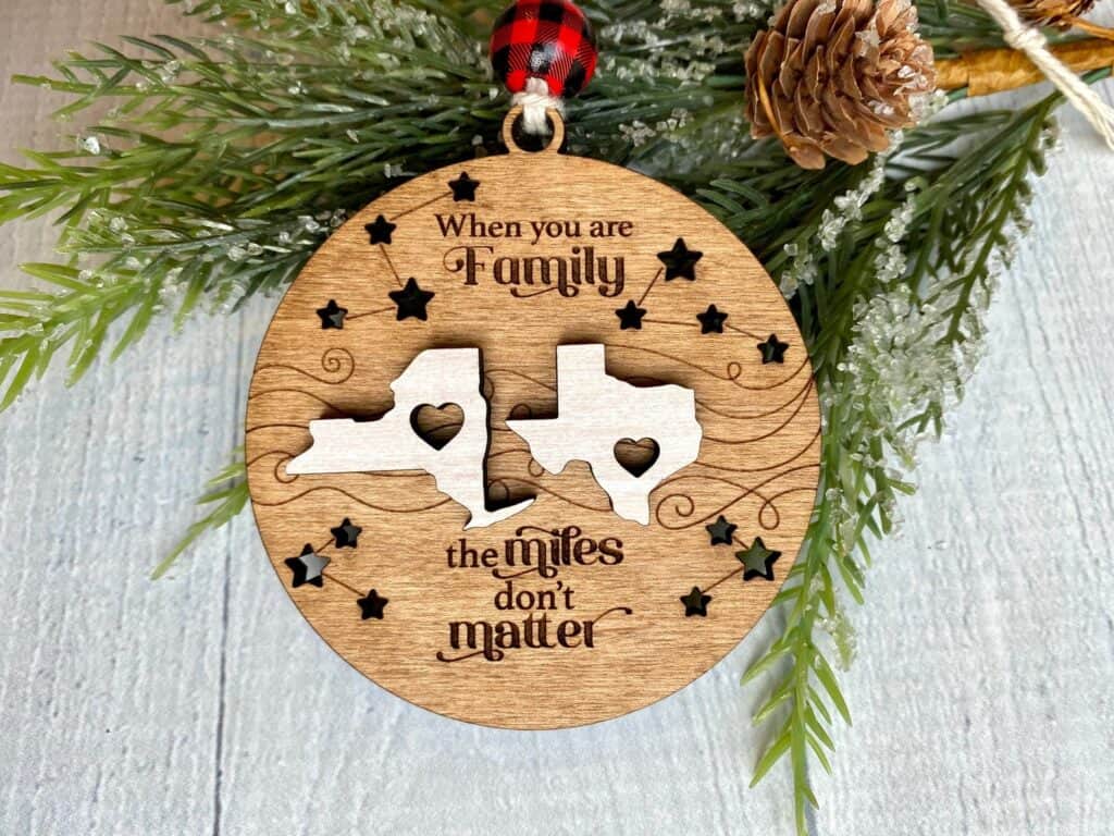 Wood Map Ornament