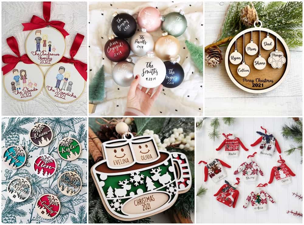 personalized family ornaments
