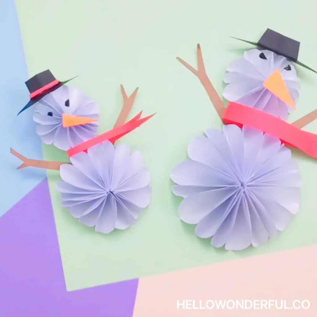 3D PAPER SNOWMAN CRAFT