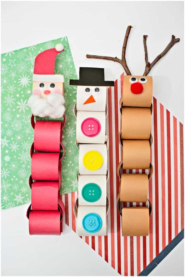 Cute and Easy Christmas Paper Chain Garland Craft