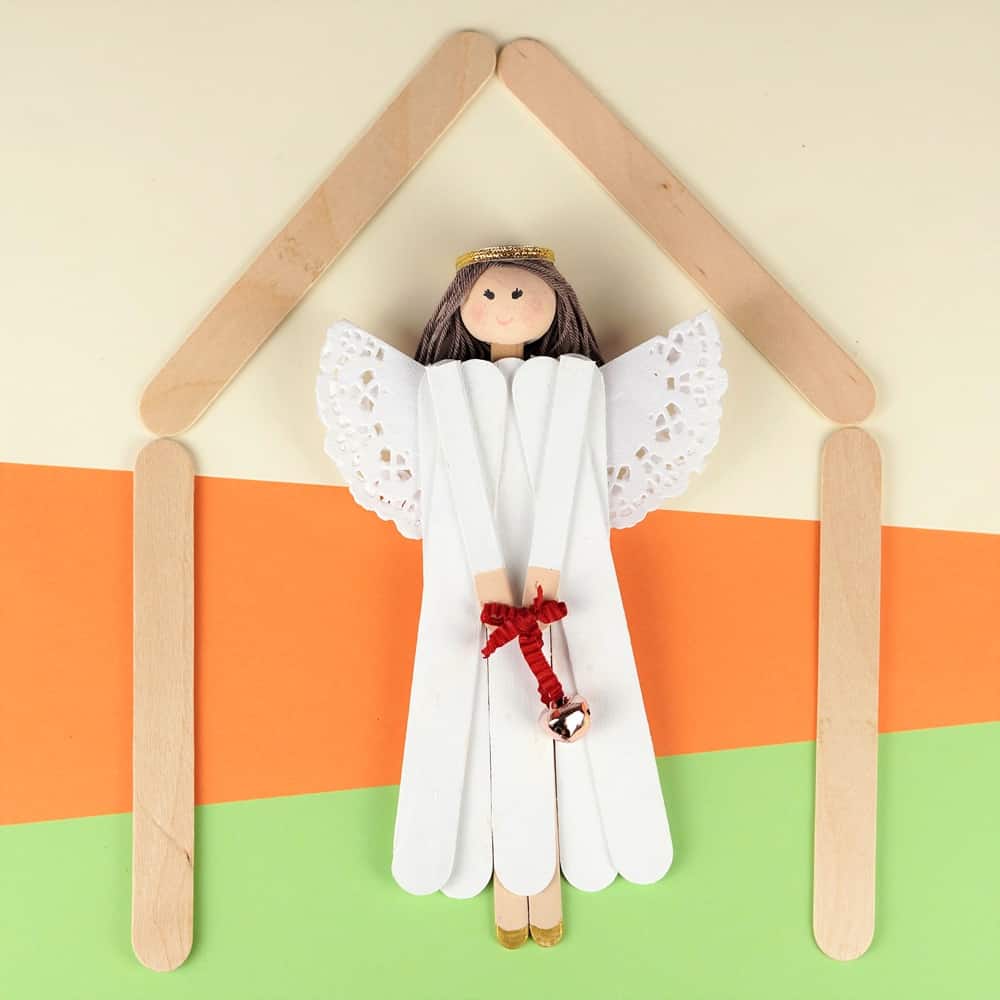 Popsicle Stick Angel Christmas Craft