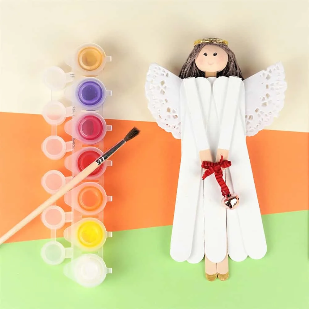 Popsicle Stick Angel Christmas Craft