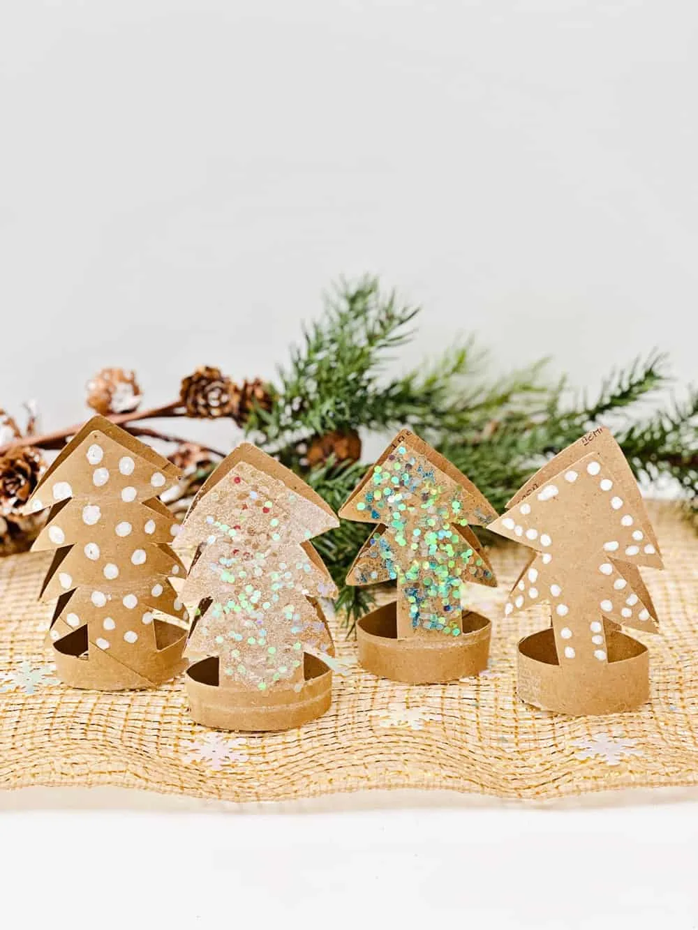 Toilet Paper Roll Christmas Trees