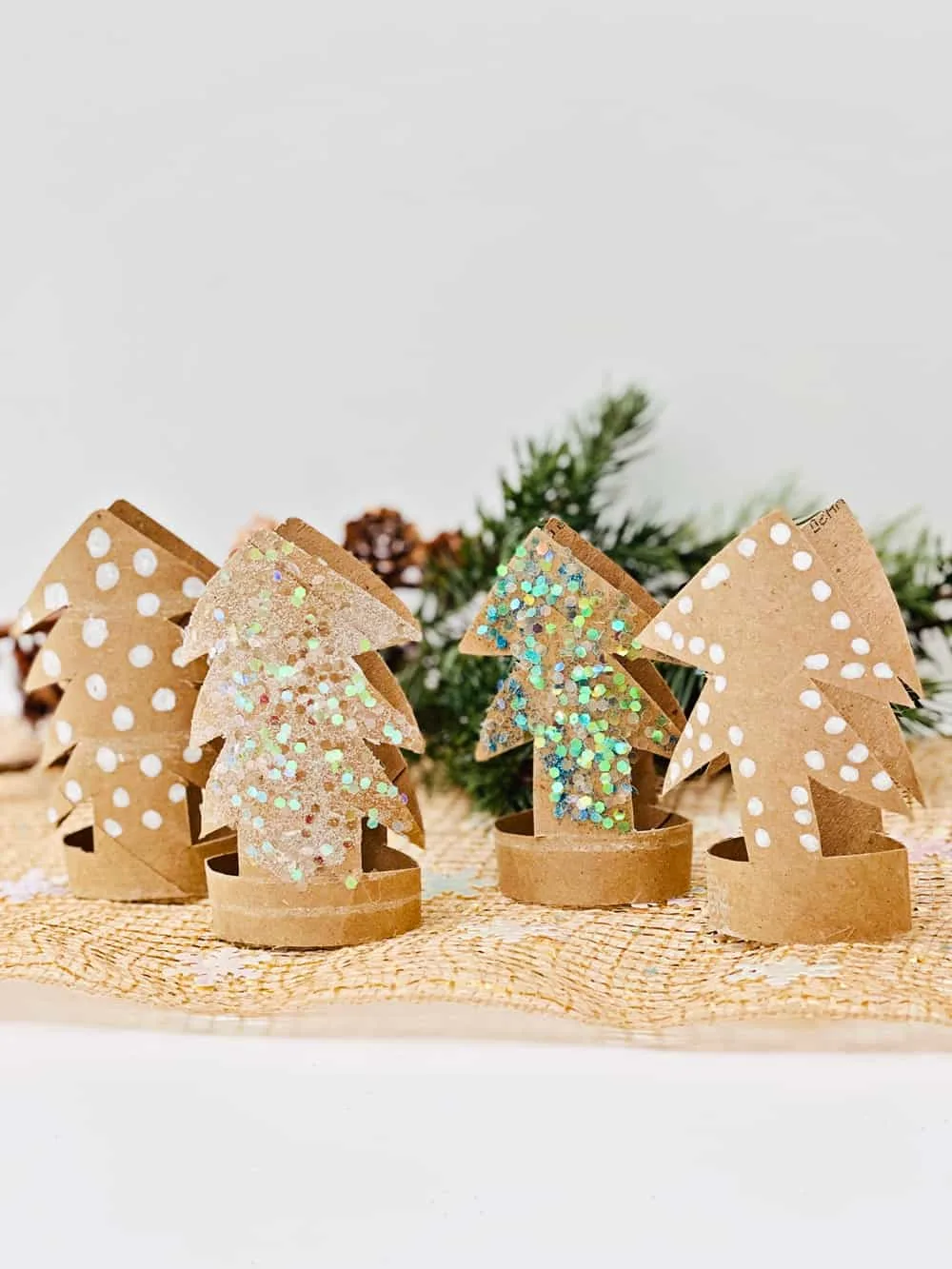 Toilet Paper Roll Christmas Trees