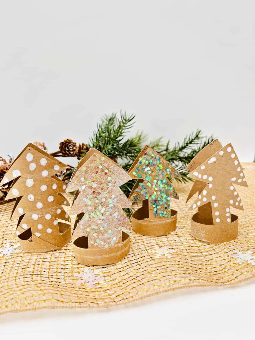Toilet Paper Roll Christmas Trees