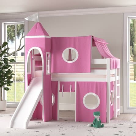 castle bed with slide