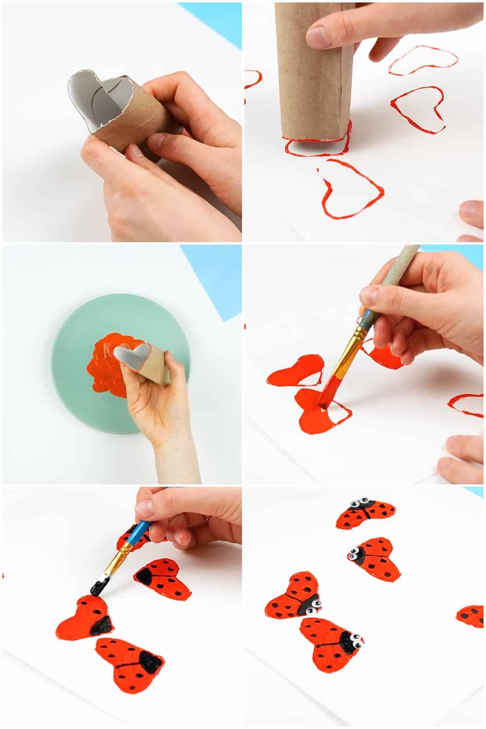 Ladybug Toilet Paper Roll Craft