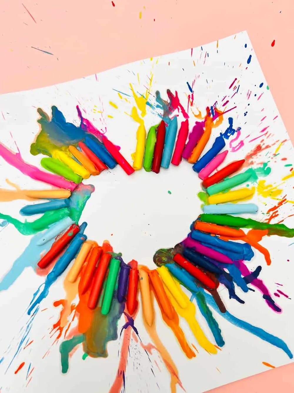 Melted Crayon Heart Art