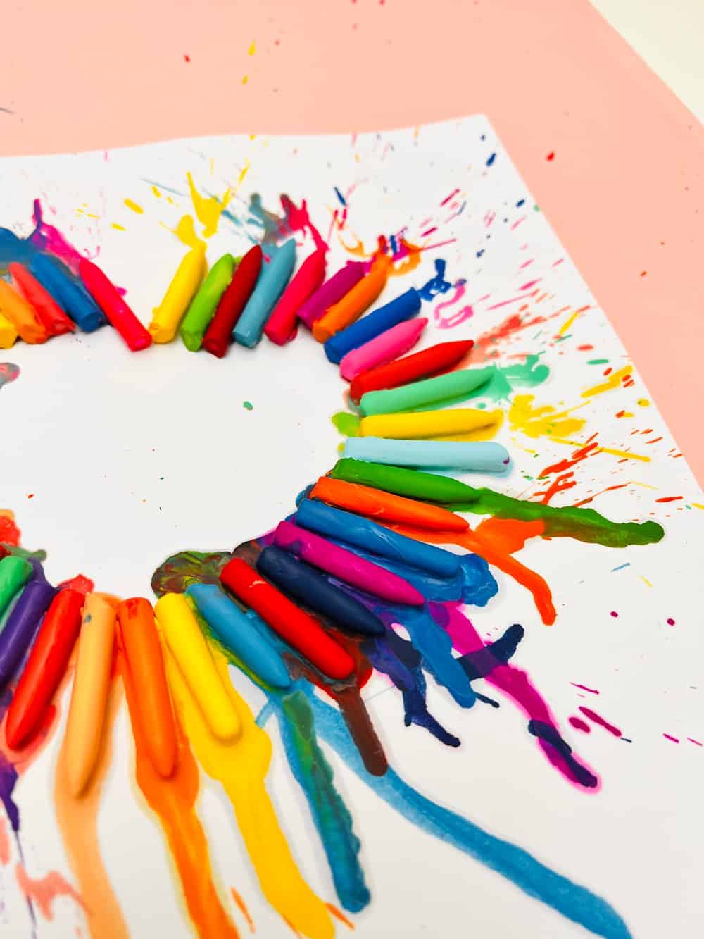 Melted Crayon Heart Art