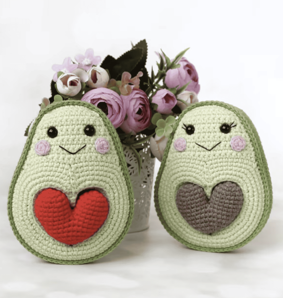 avocado heart crochet pattern