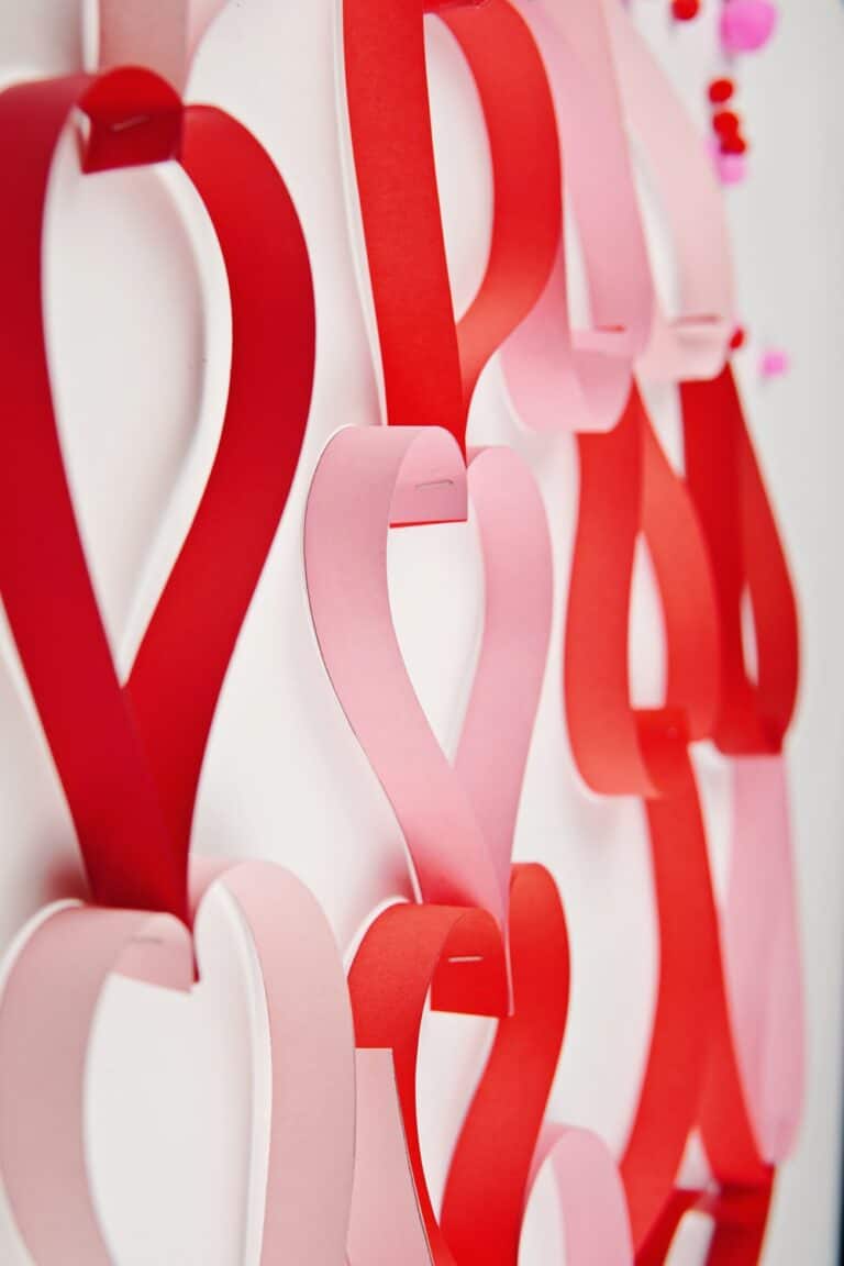 DIY Paper Heart Garland The Easiest Paper Heart Craft!