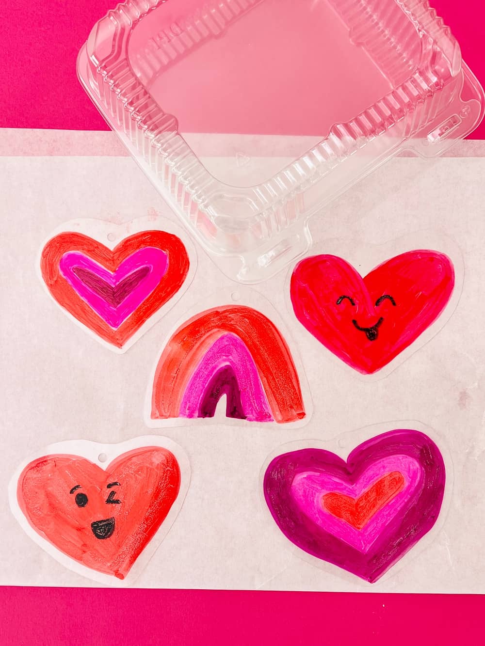 DIY Shrinky Dinks Valentine Keychains