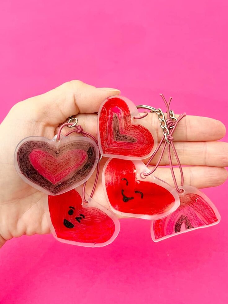 DIY Shrinky Dinks Valentine Keychains - Check Out This Neat Trick!
