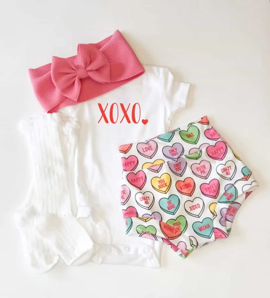 Valentine's Day Baby Bummies Set