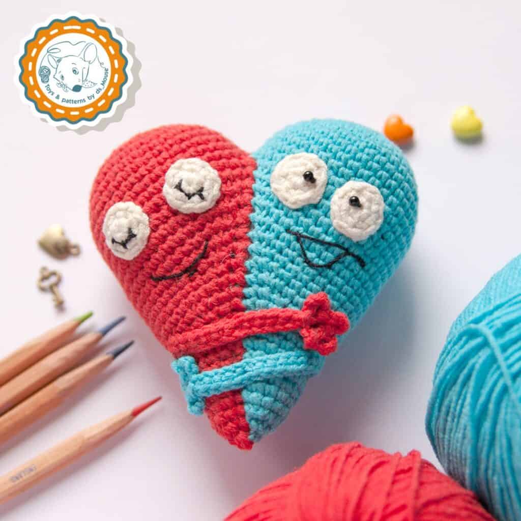 double heart crochet pattern