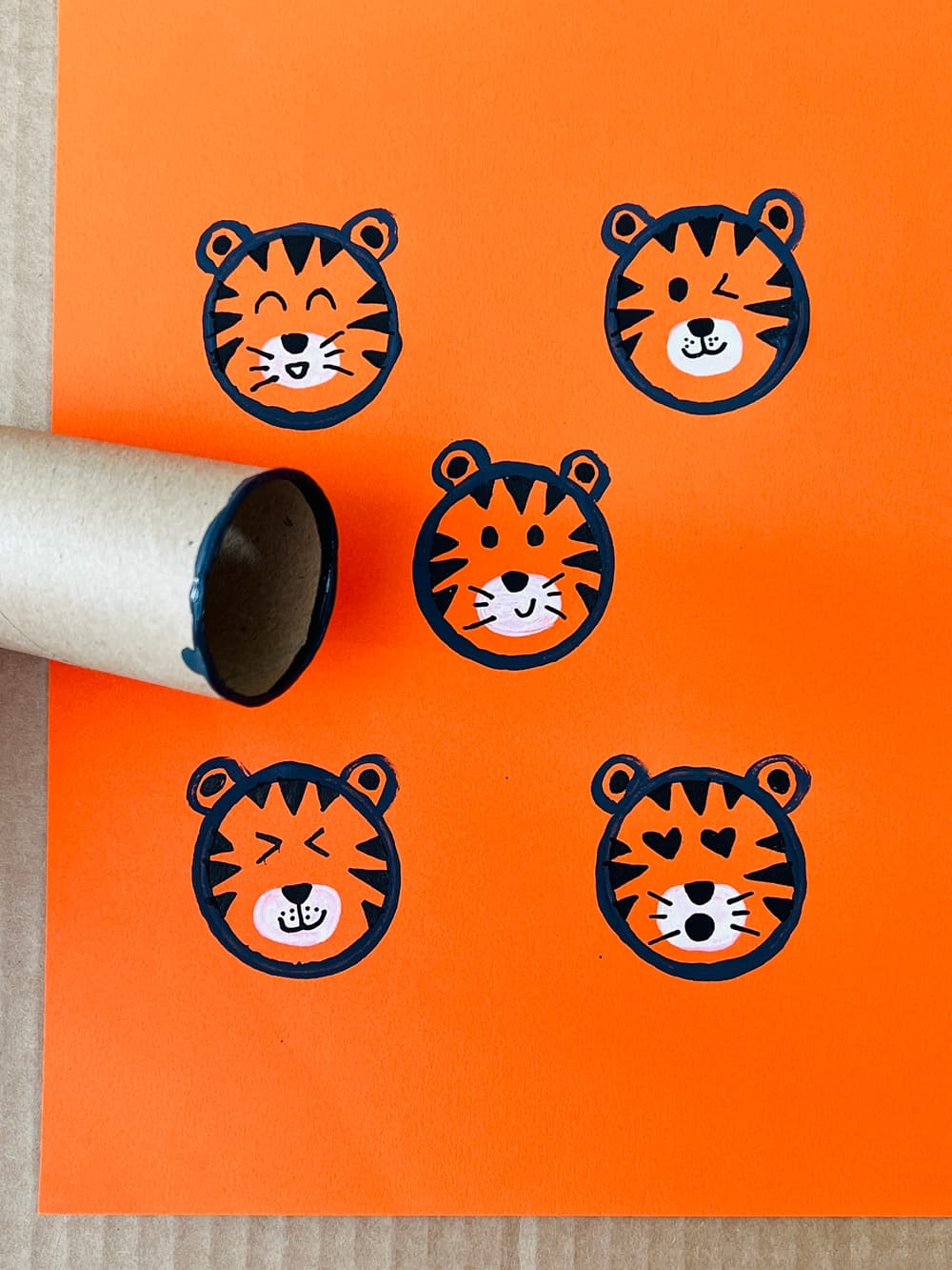 Paper Tube Tiger Craft Chinese New year