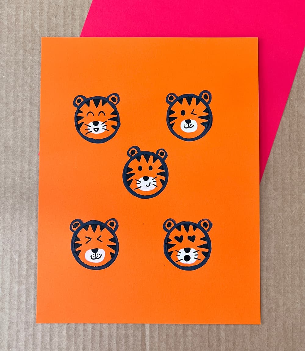 Paper Tube Tiger Craft 