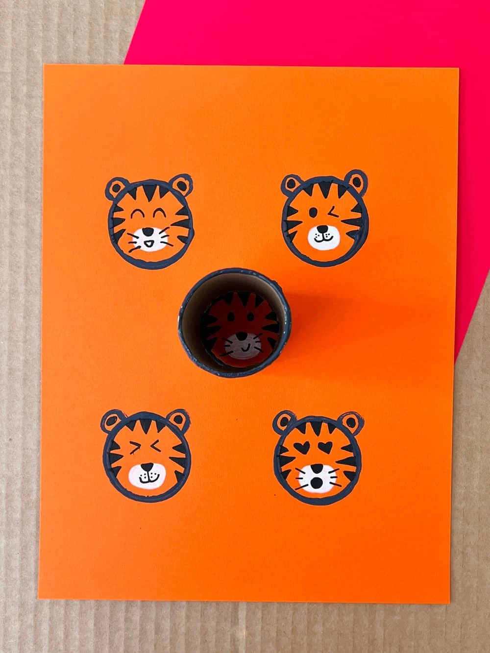 Paper Tube Tiger Craft