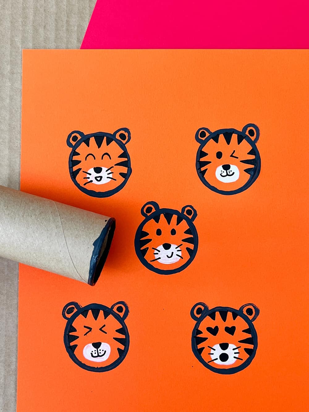 Paper Tube Tiger Craft - Chinese New Year