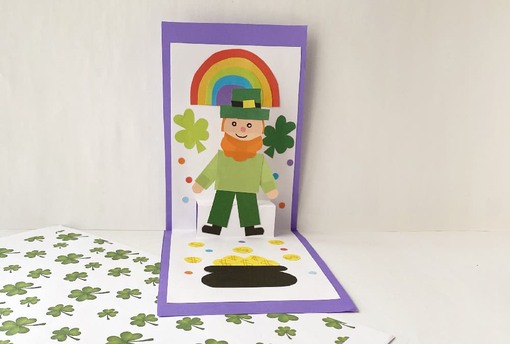 Leprechaun St. Patrick's Day Card With Free Template 