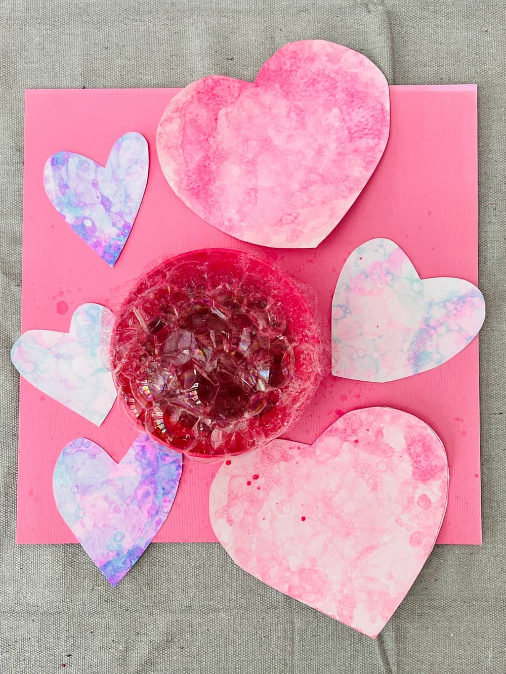 Bubble Art Heart Prints