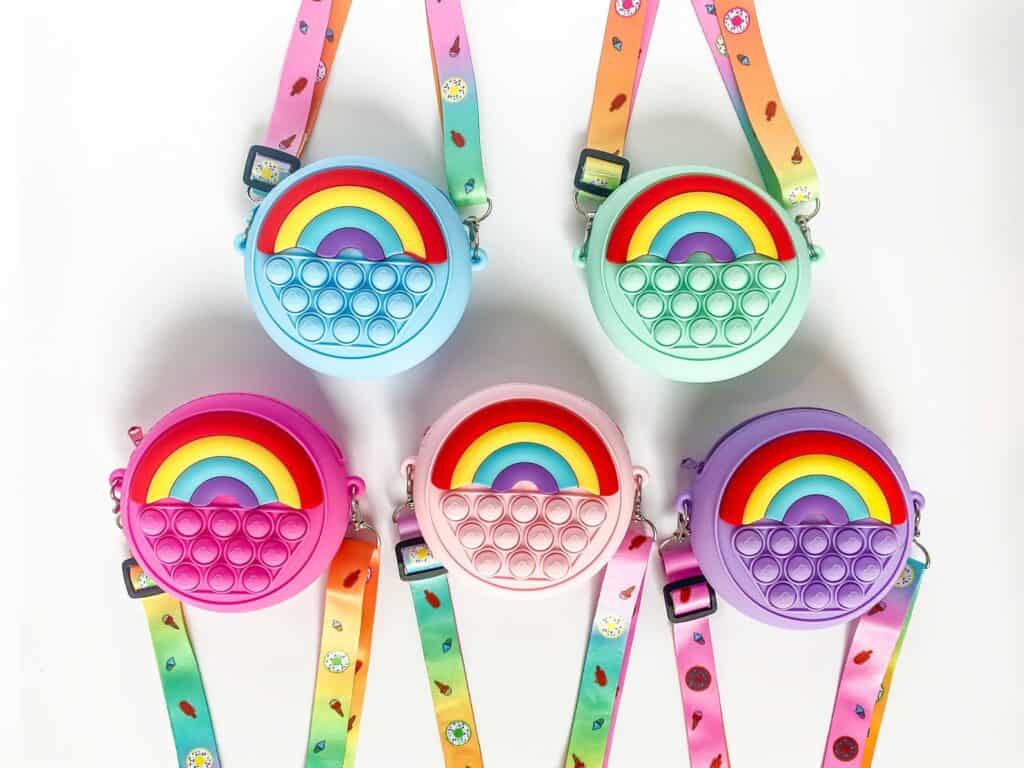 rainbow pop it purse