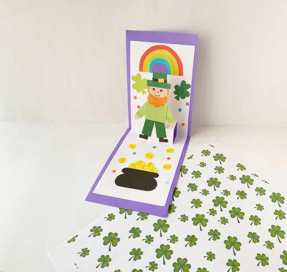 Leprechaun St. Patrick's Day Card With Free Template 