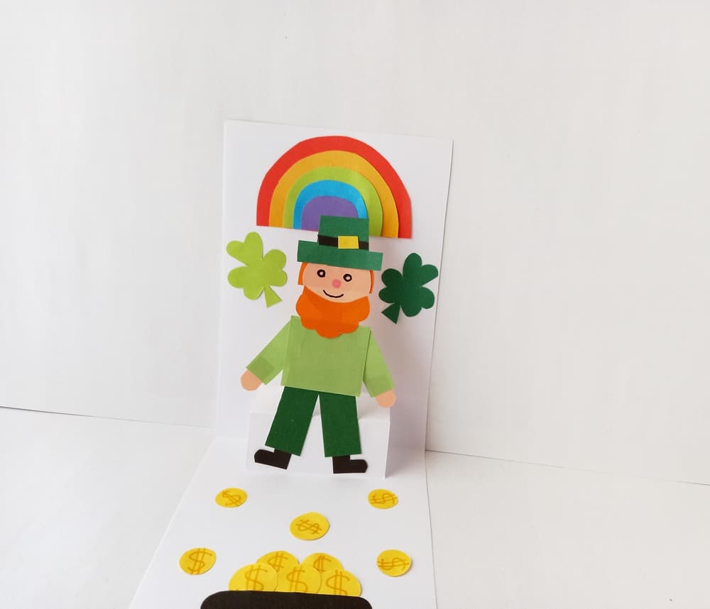 Leprechaun St. Patrick's Day Card With Free Template 