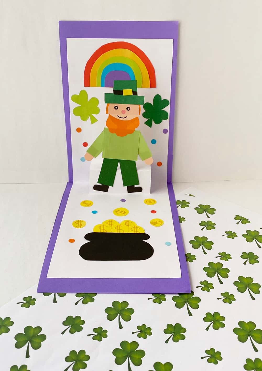 Leprechaun St. Patrick's Day Card With Free Template 