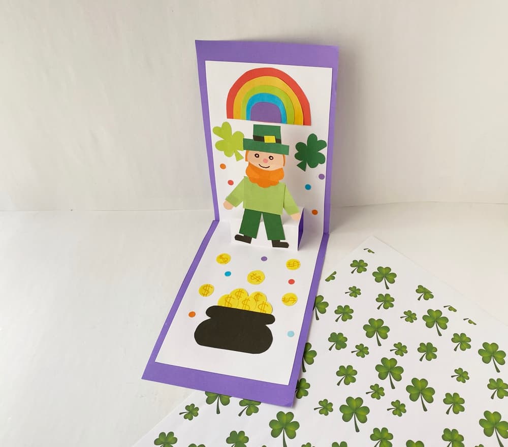 Leprechaun St. Patrick's Day Card With Free Template 