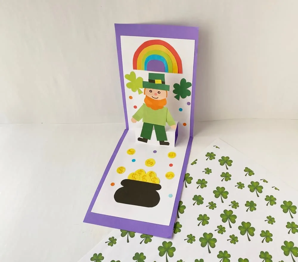 Leprechaun St. Patrick's Day Card With Free Template 