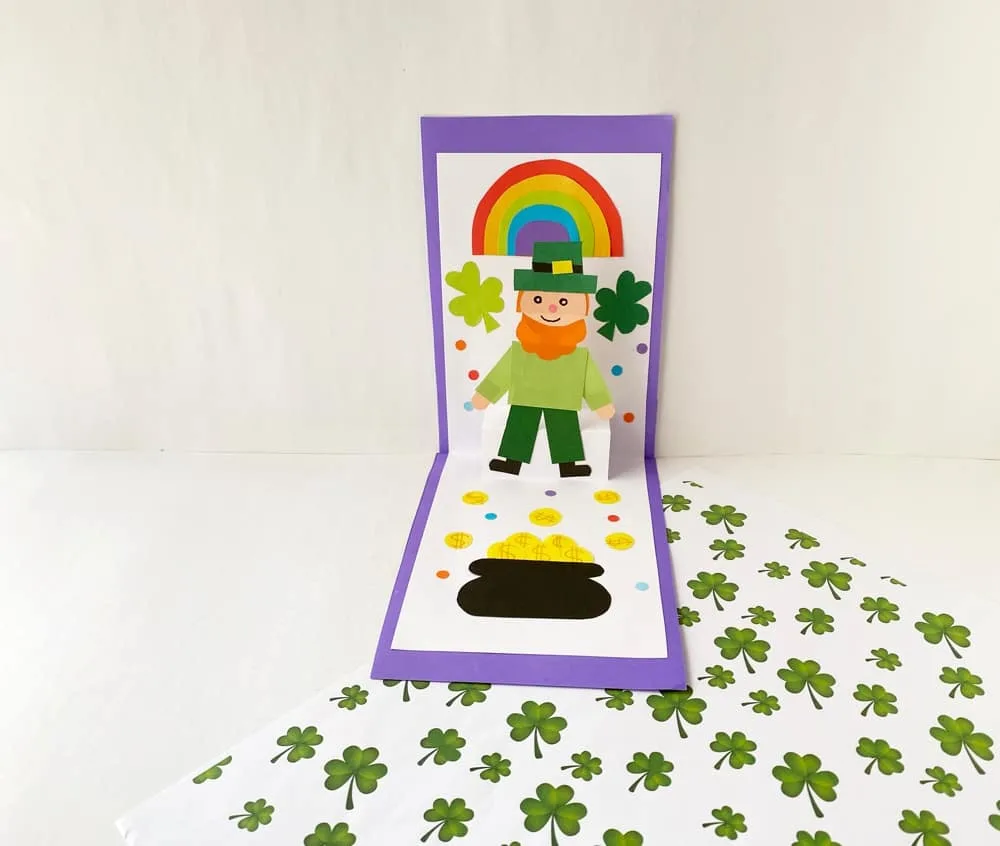 Leprechaun St. Patrick's Day Card With Free Template 