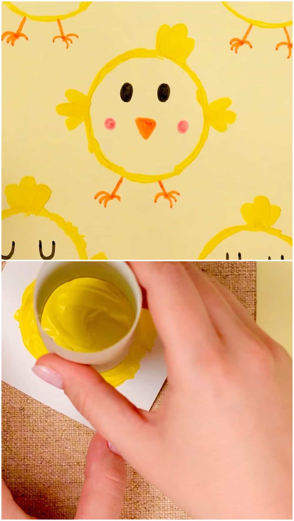 paper tube chick craft 